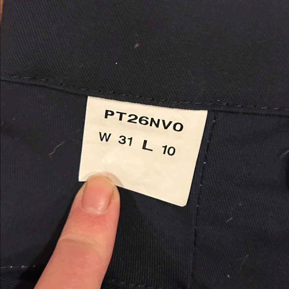 Men's Navy Flat Front Shorts
